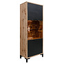 Шкаф с витриной «Блэквуд» П556.04, Color: Wotan oak + black