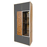 Showcase «Helios» P550.01-01, Color: Wotan Oak + Gray