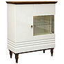 Sideboard «Iris» P529.03, Color: White gloss + rustic oak