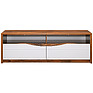 Sideboard «Monaco» P510.06, Material: backlit frame, Color: Satter oak + glossy white