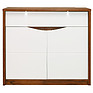 Sideboard «Monaco» P510.10, Material: backlit frame, Color: Satter oak + glossy white