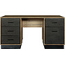 Writing-table «Line» P619.15, Color: Stone gray / Wotan Oak / Black