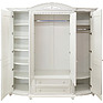 Wardrobe «Valencia D4» P568.11, Color: ivory+silver