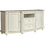 Sideboard «Valencia D TV3» P566.29, Color: ivory+silver