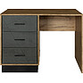 Writing-table «Line» P619.16, Color: Stone gray / Wotan Oak / Black