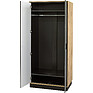 Two-door wardrobe «Line», Color: Stone gray / Wotan Oak / Black, Dimension: 950х585х2032 мм
