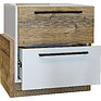 Bedside nightstand «Gvianai» P631.04, Color: white + bramberg fir
