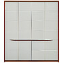 Wardrobe «Monaco» P528.16, Color: Satter oak + glossy white