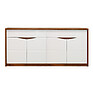 Sideboard «Monaco» P510.11, Material:  frame without light, Color: Satter oak + glossy white