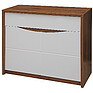 Sideboard «Monaco» P510.10, Material:  frame without light, Color: Satter oak + glossy white