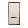 Cupboard «Monaco» P510.13-1, Material:  frame without light, Color: Satter oak + glossy white