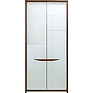 Wardrobe «Monaco» P528.08, Color: Satter oak + glossy white