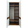 Wardrobe «Monaco» P528.08, Color: Satter oak + glossy white