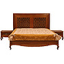 Double bed «Vidana Lux» П445.02-1, Color: Cognac
