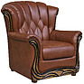 Armchair «Europe» (12), Material: natural leather, Onlay: 120 gr.
