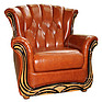 Armchair «Europe» (12), Material: natural leather, Onlay: 150 gr.