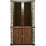 Cupboard with showcase «Tunis» P343.17SH, Color: Wenge + silver