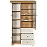 Showcase «Scandy» P515.02, Color: Oak Santana + white
