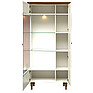Showcase «Iris» P529.04, Color: White gloss + rustic oak