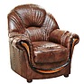 Armchair «Delta» (12) - special offer, Material: natural leather, Onlay: 120 gr.