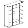 Wardrobe «Turin» P036.77, Material: ldsp+mdf, Color: Oak Canyon