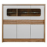 Showcase «Rondo 6» P553.06, Color: Wotan Oak + White