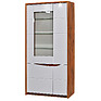 Wardrobe «Monako» P510.05, Material: backlit frame, Color: Satter oak + glossy white