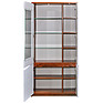 Wardrobe «Monako» P510.05, Material: backlit frame, Color: Satter oak + glossy white