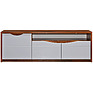 TV Sideboard «Monaco» P510.02, Material: backlit frame, Color: Satter oak + glossy white