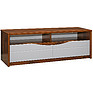 Sideboard «Monaco» P510.06, Material: backlit frame, Color: Satter oak + glossy white