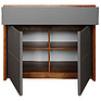 Sideboard «Monaco» P510.10, Material: backlit frame, Color: Oak Sutter + Gray Mocha