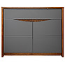 Sideboard «Monaco» P510.10, Material: backlit frame, Color: Oak Sutter + Gray Mocha
