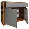 Sideboard «Monaco» P510.10, Material: backlit frame, Color: Oak Sutter + Gray Mocha
