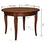 Table «Verdi 12A» P318.07, Color: Cherry