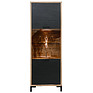 Шкаф с витриной «Блэквуд» П556.04, Color: Wotan oak + black