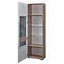 Showcase «Arno» P448.01-01, Color: Bordeaux Oak + White