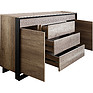Chest of drawers «Canyon» P561.02, Material: backlit frame, Color: Oak Canyon + Black