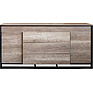 Chest of drawers «Canyon» P561.02, Material: backlit frame, Color: Oak Canyon + Black