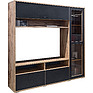 Combined cabinet «Blackwood» P556.08, Color: Wotan oak + black
