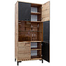 Cabinet with a showcase «Blackwood» P556.11, Color: Wotan oak + black