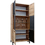 Cabinet with a showcase «Blackwood» P556.11, Color: Wotan oak + black
