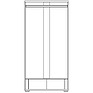 Wardrobe «Gress» P501.14, Color: Sonoma Oak Dark