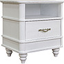 Bedside nightstand «Ustina 2363» BM691, Color: Milk