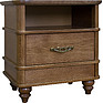 Bedside nightstand «Ustina 2363» BM691, Color: Nut