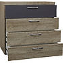 Chest of drawers «Amaranti» P571.02, Color: Дуб тобакко синхро + Шагрень графит