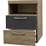 Nightstand «Amaranti» P571.03, Color: Дуб тобакко синхро + Шагрень графит