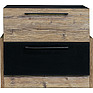 Bedside nightstand «Gvianai» P631.04, Color: black+bramberg fir