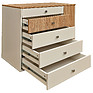Chest of drawers «Next» P033.031, Material:  LDPE, Color: white + sonoma oak