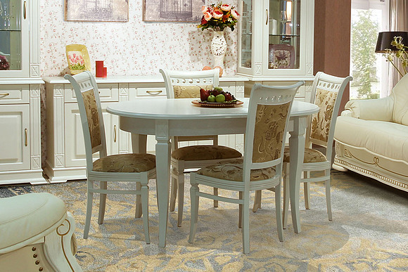 Dining table set «Verdi 10А» + «Premium 3049/S»